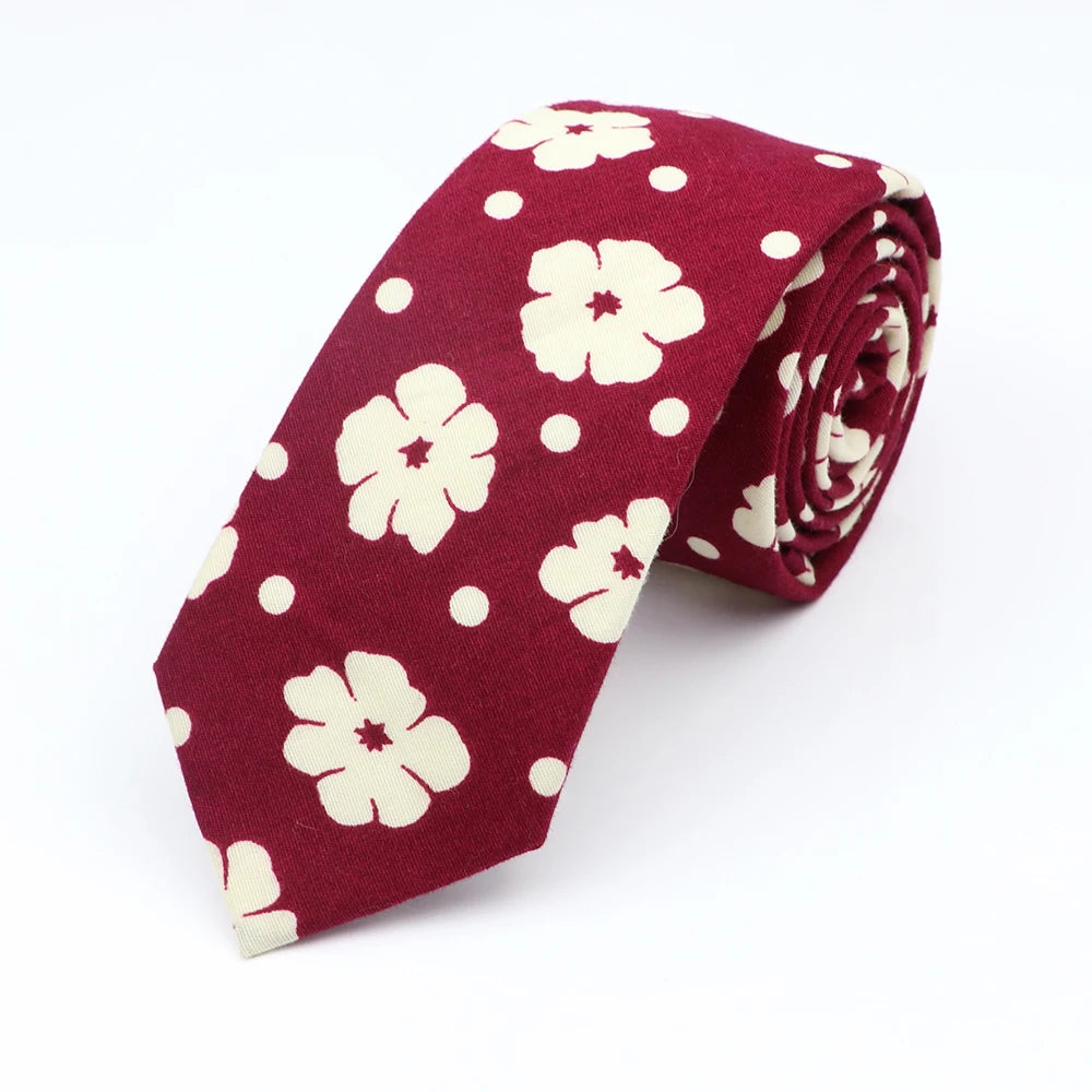 New Floral Elegant Tie For Men Women 100% Cotton - Price MVR135/- Delivery 15-25 days