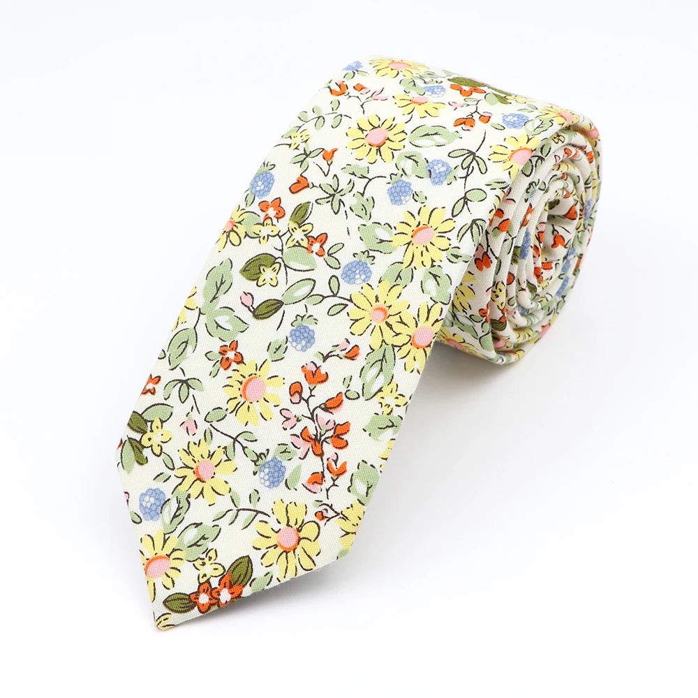 New Floral Elegant Tie For Men Women 100% Cotton - Price MVR135/- Delivery 15-25 days