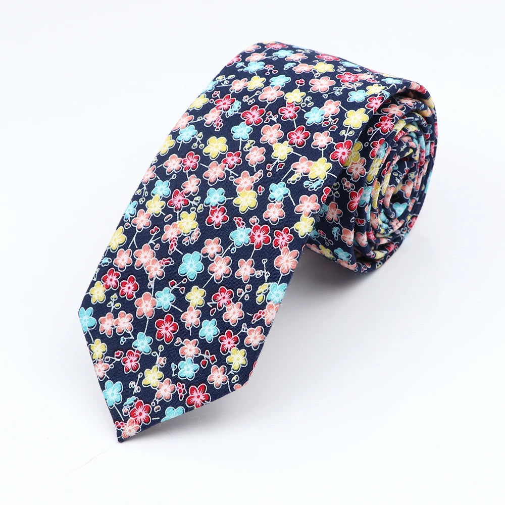 New Floral Elegant Tie For Men Women 100% Cotton - Price MVR135/- Delivery 15-25 days