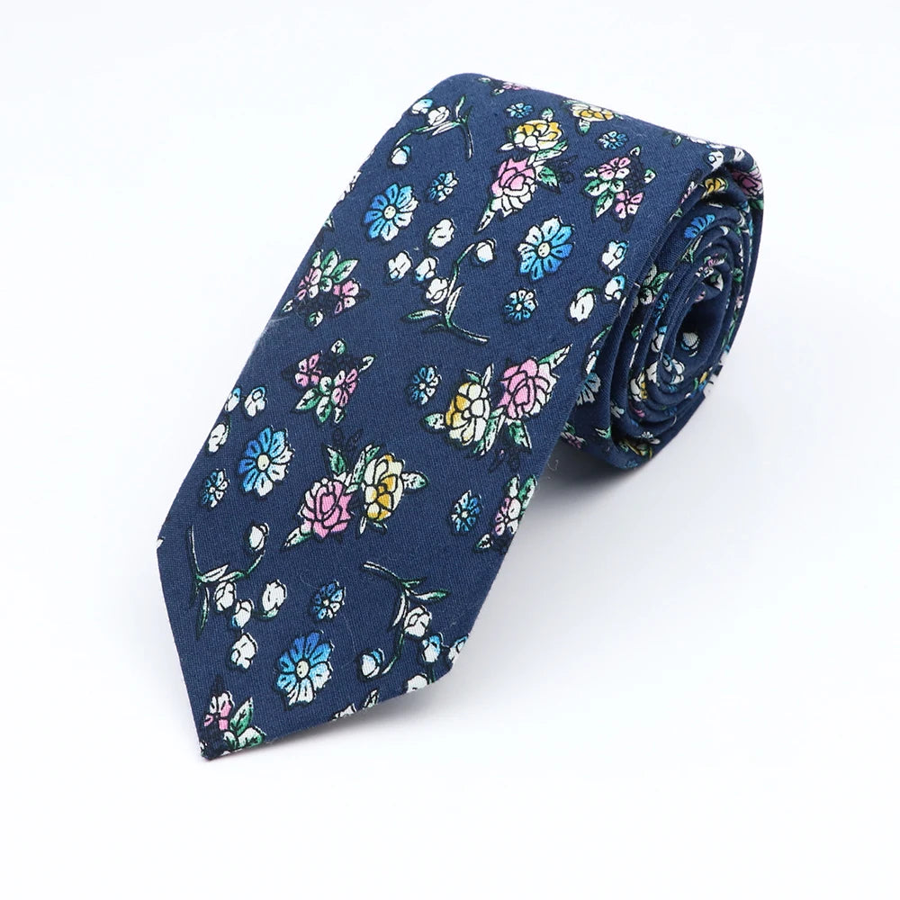 New Floral Elegant Tie For Men Women 100% Cotton - Price MVR135/- Delivery 15-25 days