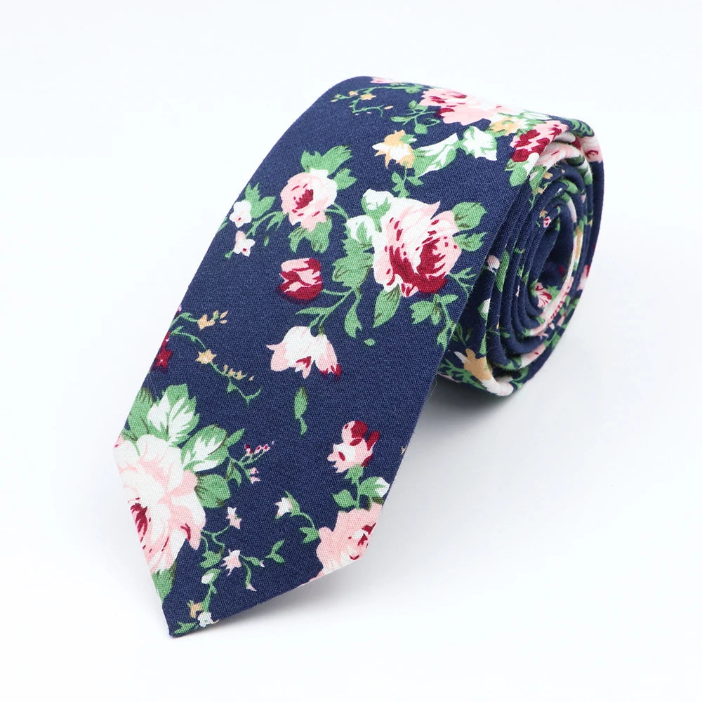 New Floral Elegant Tie For Men Women 100% Cotton - Price MVR135/- Delivery 15-25 days