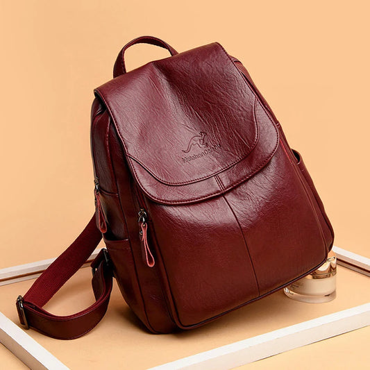 Soft Leather Backpacks Vintage Ladies Shoulder Bags - Price MVR555/- Delivery 12-20 days