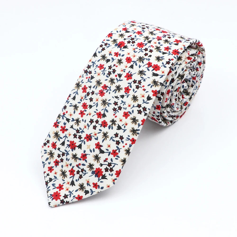 New Floral Elegant Tie For Men Women 100% Cotton - Price MVR135/- Delivery 15-25 days