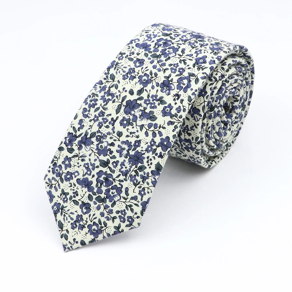 New Floral Elegant Tie For Men Women 100% Cotton - Price MVR135/- Delivery 15-25 days