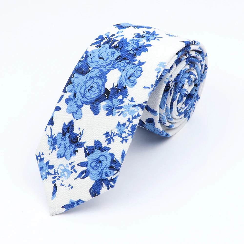 New Floral Elegant Tie For Men Women 100% Cotton - Price MVR135/- Delivery 15-25 days