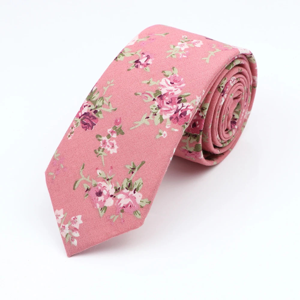 New Floral Elegant Tie For Men Women 100% Cotton - Price MVR135/- Delivery 15-25 days