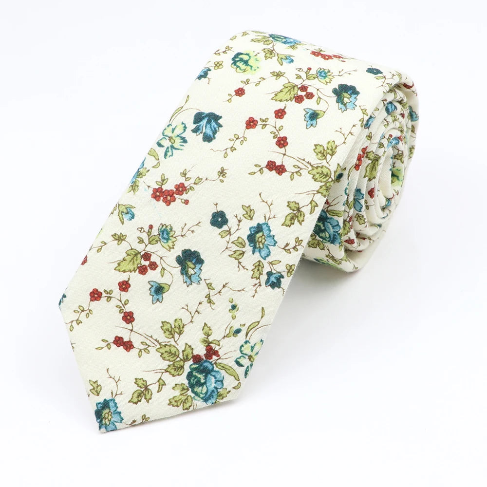 New Floral Elegant Tie For Men Women 100% Cotton - Price MVR135/- Delivery 15-25 days