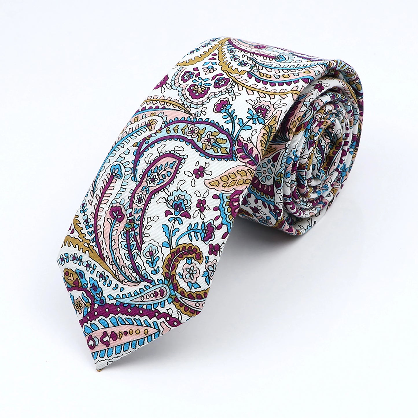 New Floral Elegant Tie For Men Women 100% Cotton - Price MVR135/- Delivery 15-25 days