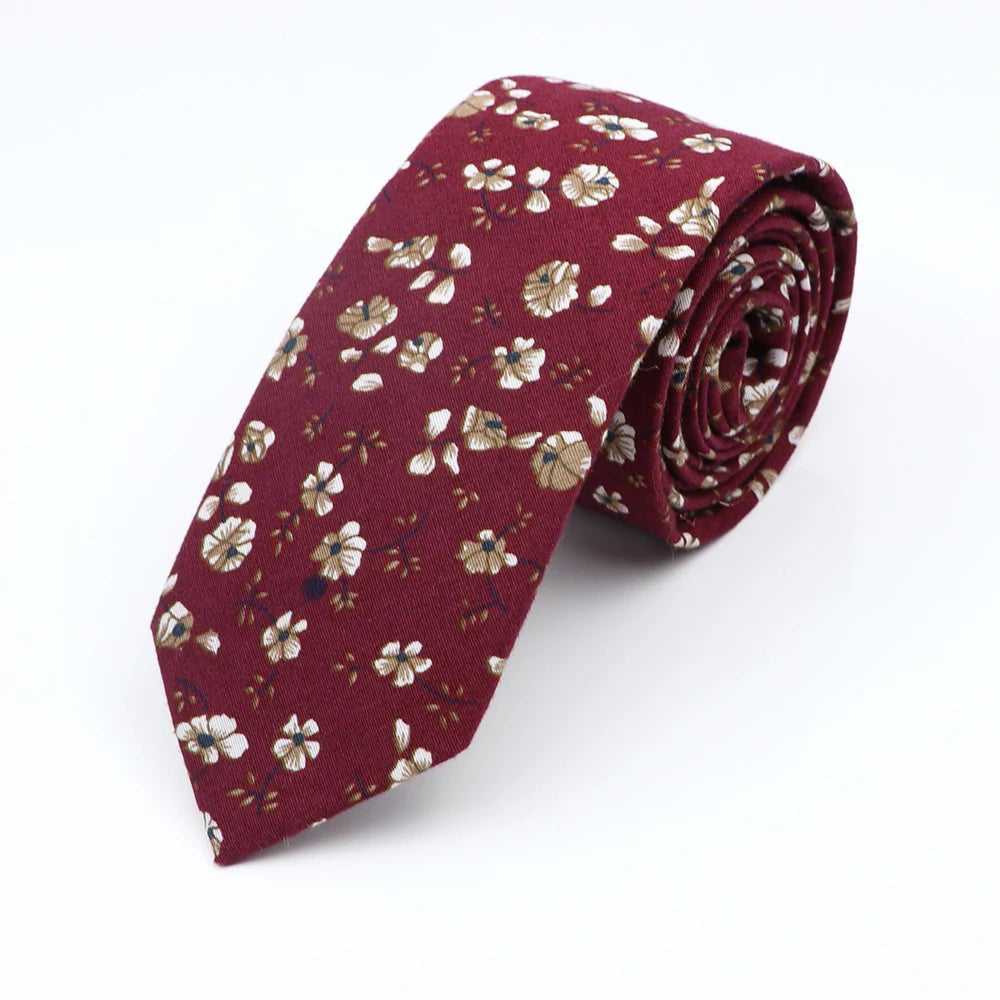 New Floral Elegant Tie For Men Women 100% Cotton - Price MVR135/- Delivery 15-25 days