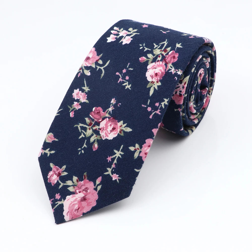 New Floral Elegant Tie For Men Women 100% Cotton - Price MVR135/- Delivery 15-25 days