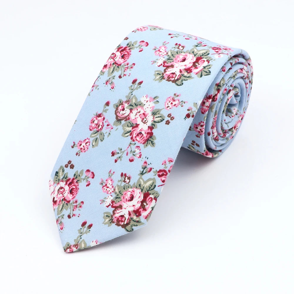 New Floral Elegant Tie For Men Women 100% Cotton - Price MVR135/- Delivery 15-25 days