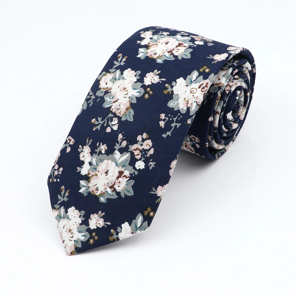 New Floral Elegant Tie For Men Women 100% Cotton - Price MVR135/- Delivery 15-25 days