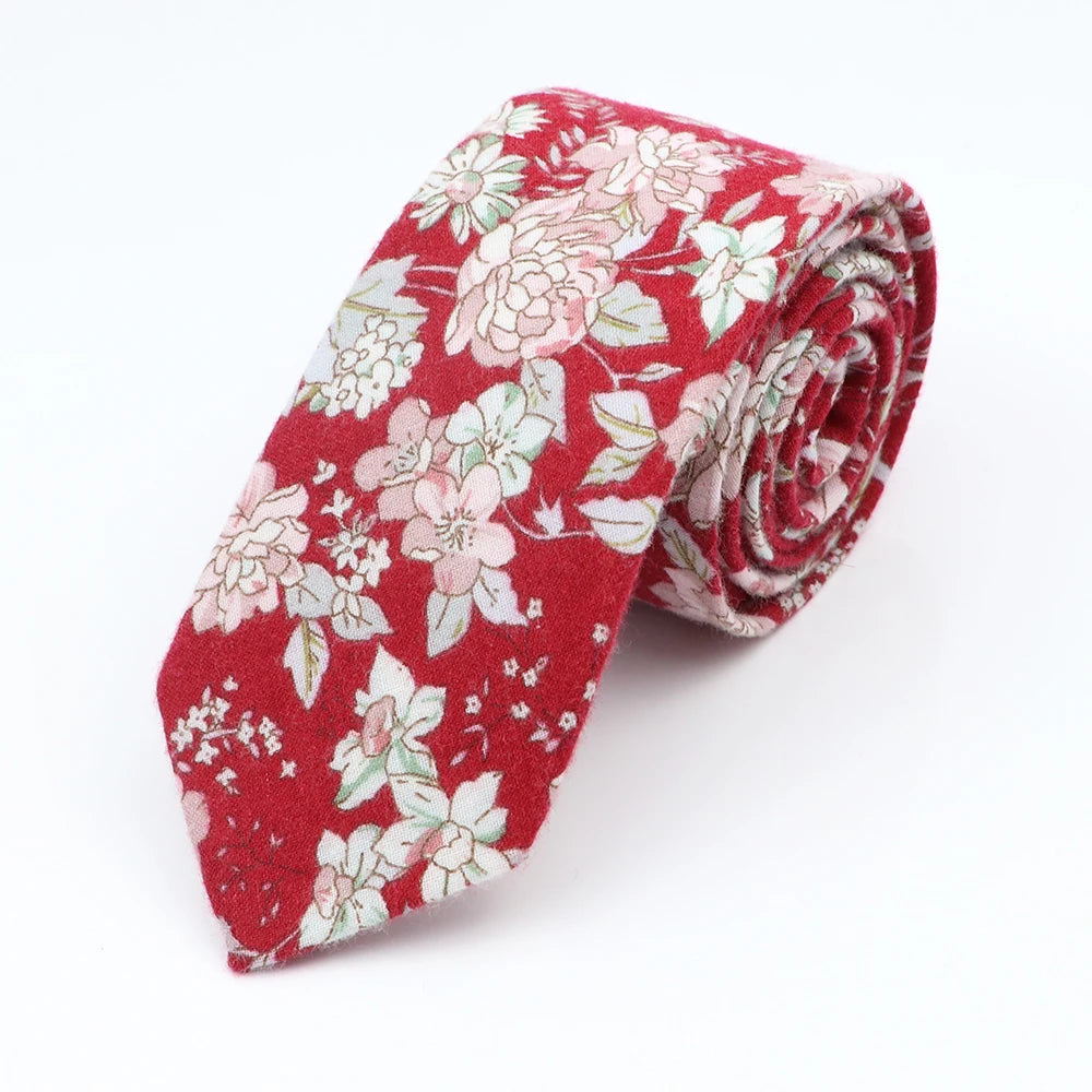 New Floral Elegant Tie For Men Women 100% Cotton - Price MVR135/- Delivery 15-25 days