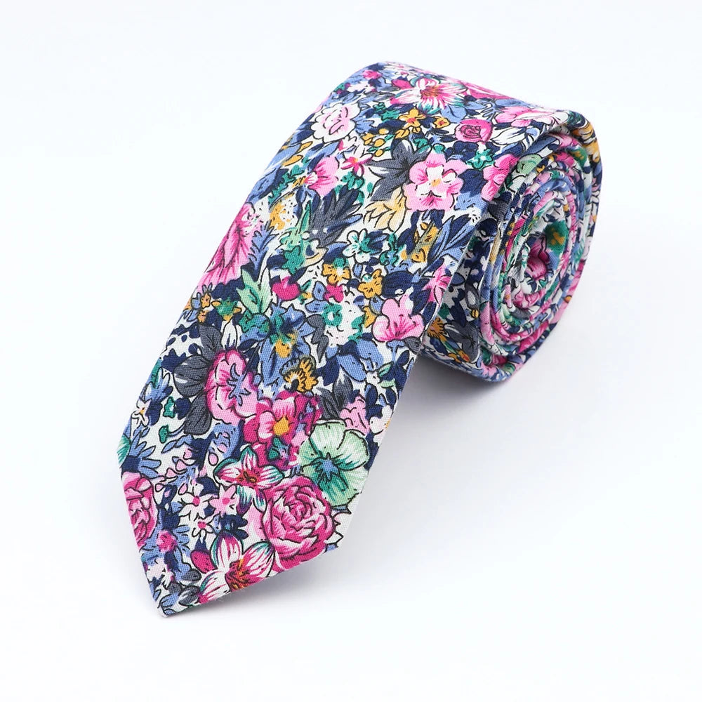 New Floral Elegant Tie For Men Women 100% Cotton - Price MVR135/- Delivery 15-25 days