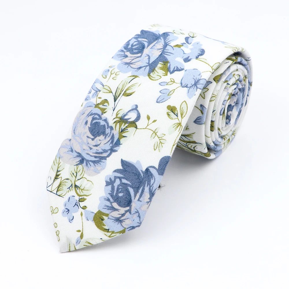 New Floral Elegant Tie For Men Women 100% Cotton - Price MVR135/- Delivery 15-25 days