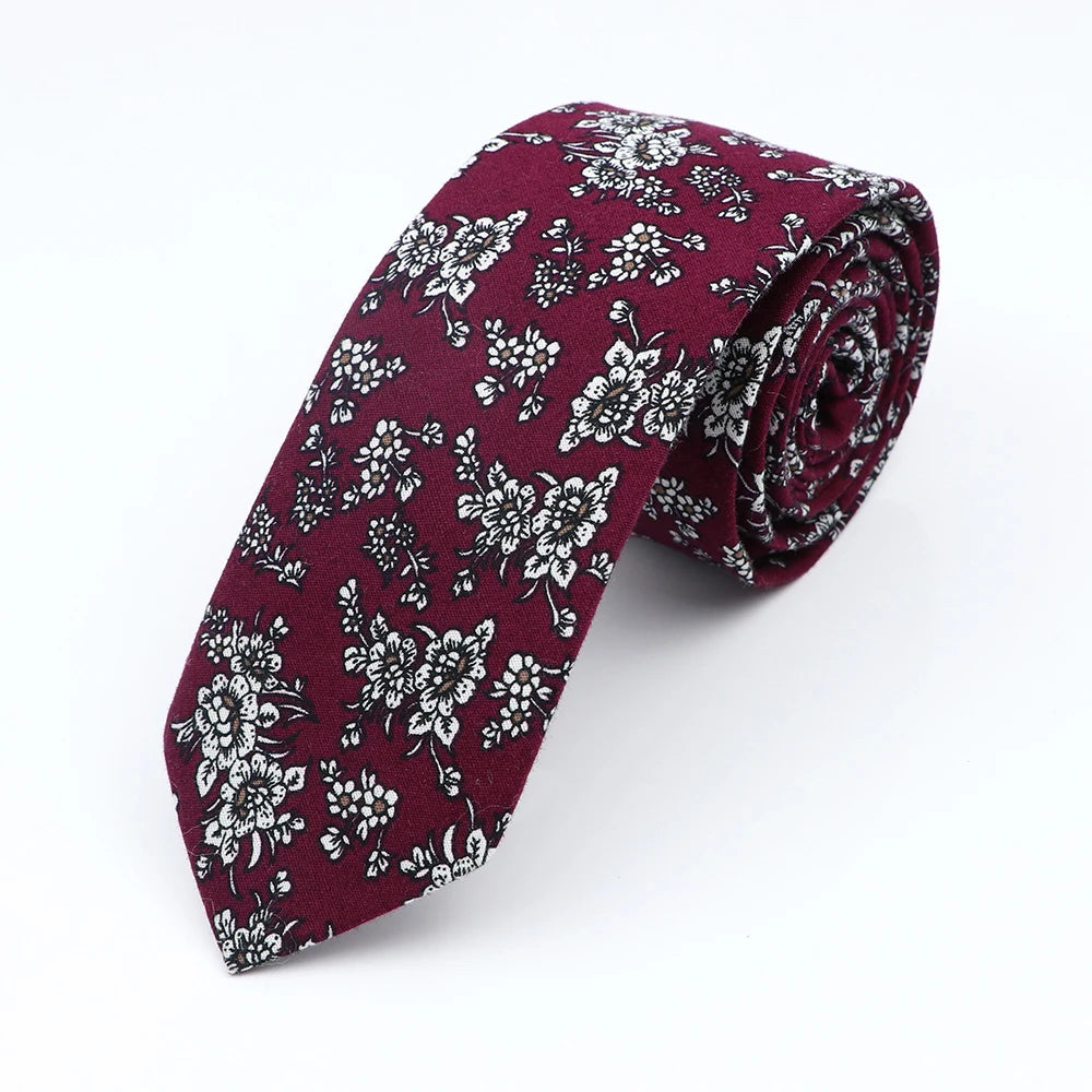 New Floral Elegant Tie For Men Women 100% Cotton - Price MVR135/- Delivery 15-25 days