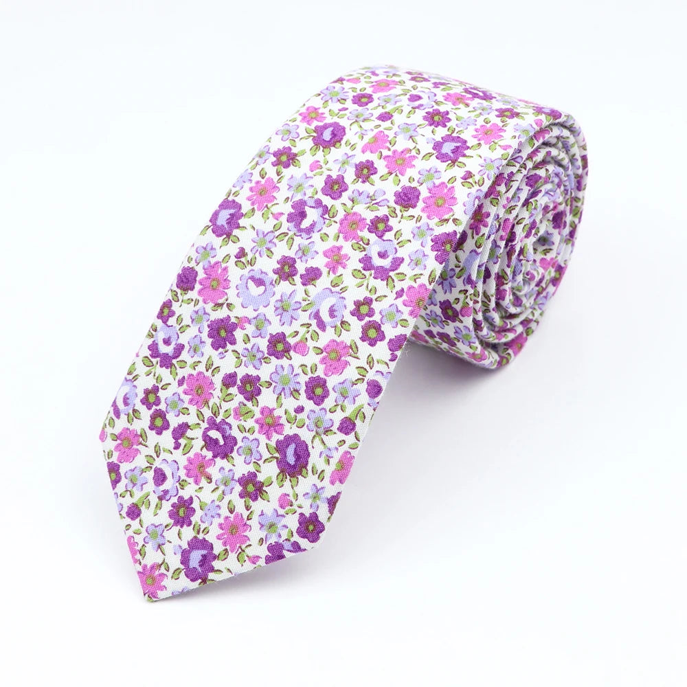 New Floral Elegant Tie For Men Women 100% Cotton - Price MVR135/- Delivery 15-25 days