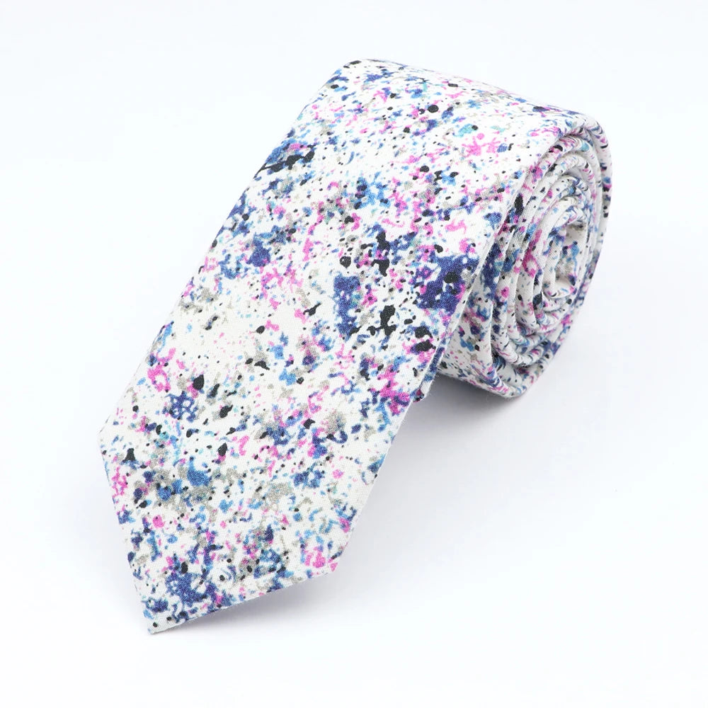 New Floral Elegant Tie For Men Women 100% Cotton - Price MVR135/- Delivery 15-25 days