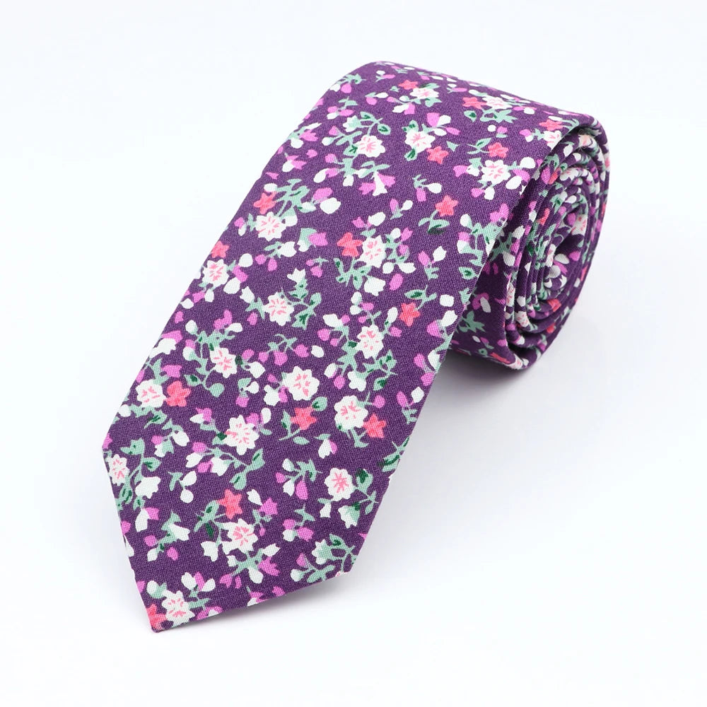 New Floral Elegant Tie For Men Women 100% Cotton - Price MVR135/- Delivery 15-25 days