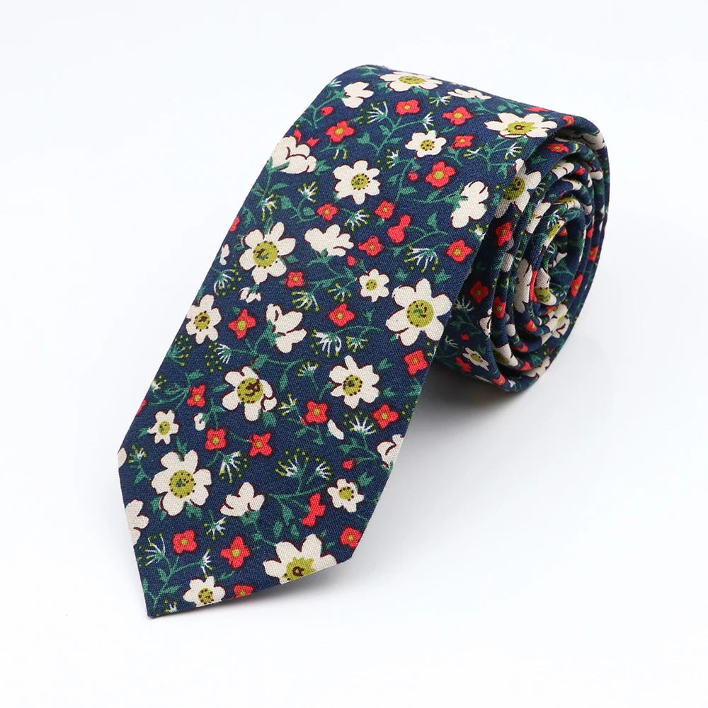 New Floral Elegant Tie For Men Women 100% Cotton - Price MVR135/- Delivery 15-25 days