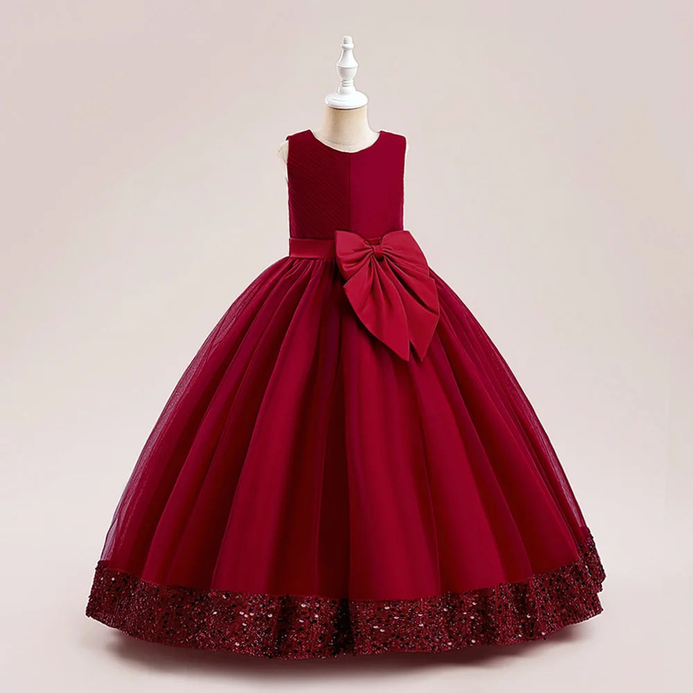 Fluffy Sequin Bridesmaid Princess Girls Dress, Party Dress - Price MVR1350/- Delivery 12-25 days