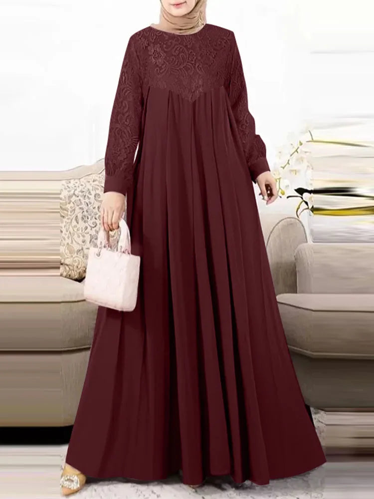 ZANZEA Elegant Loose  Abaya dress - Price MVR645/- Delivery 12-20 days