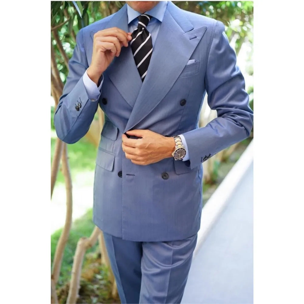 Suits 2 Pieces Peaked Lapel Slim Fit Blazers - Price MVR1950/- Delivery 15-35 days