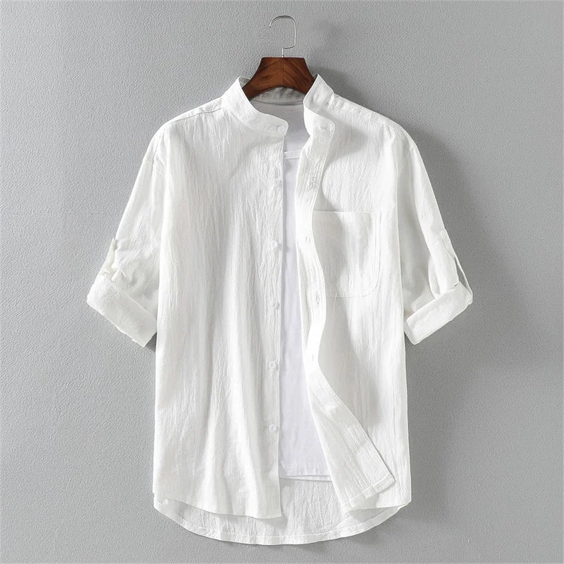 Trendy Cotton Linen  Shirt