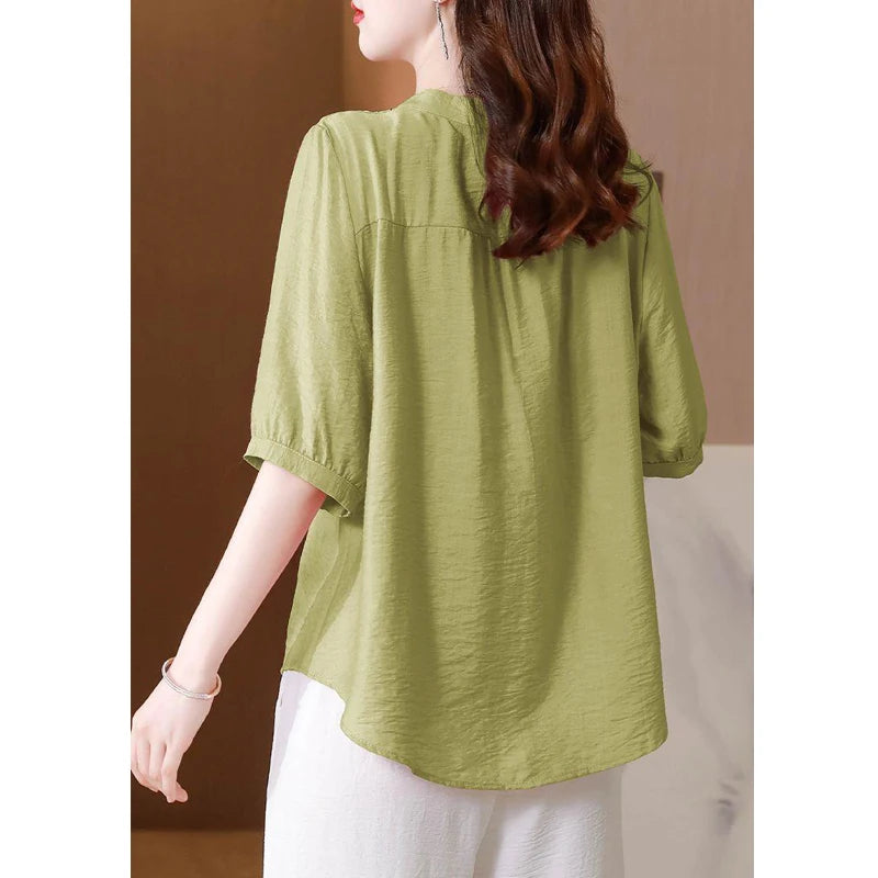 Fashion Embroidery Elegant  Cotton Linen Blouse - Price MVR435/- Delivery 12-20 days