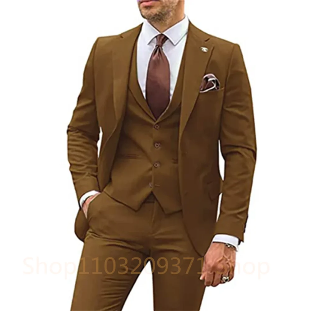 Formal Business Suit  3 Piece Set Blazer+ Vest+ Pants - Free Shipping - Delivery 15-35 days