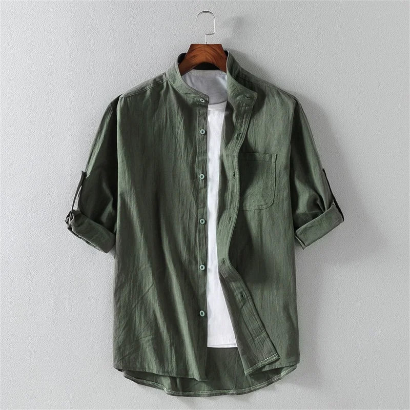 Trendy Cotton Linen  Shirt