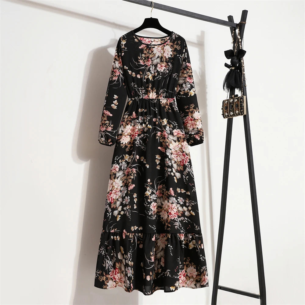 Floral  Printed Maxi Dresses - Price MVR395/- Delivery 12-20 days