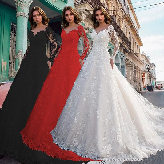 2024 New Style European American Lace Wedding/Party Dress - Price MVR658/- Delivery 12-25 days