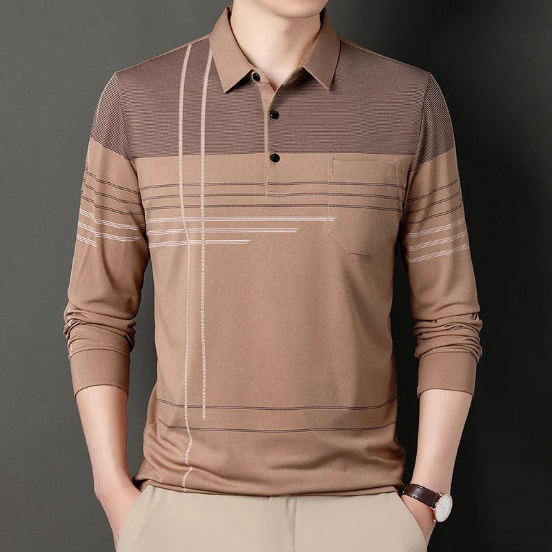 Men Long Sleeve Polo Shirt - Price MVR435/- Delivery 15-25 days