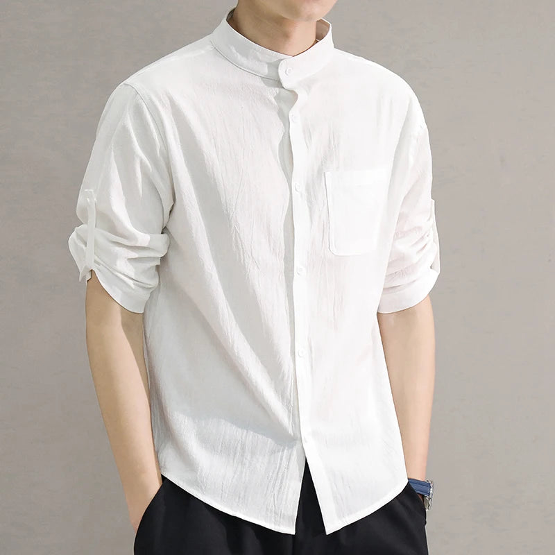 Trendy Cotton Linen  Shirt