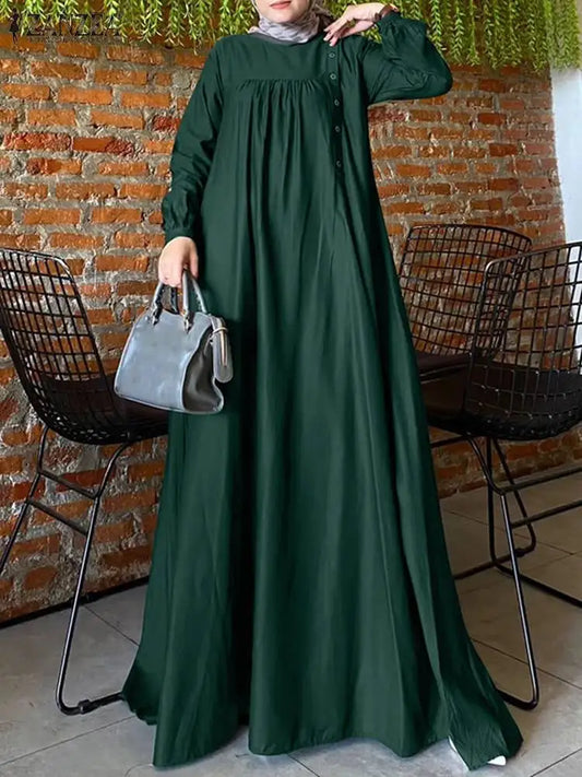 Long Sleeve O Neck Abaya Robes - Price MVR490/- Delivery 12-20 days