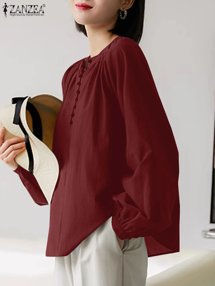 Long Sleeve Solid Blouse - Price MVR445/- Delivery 12-20 days