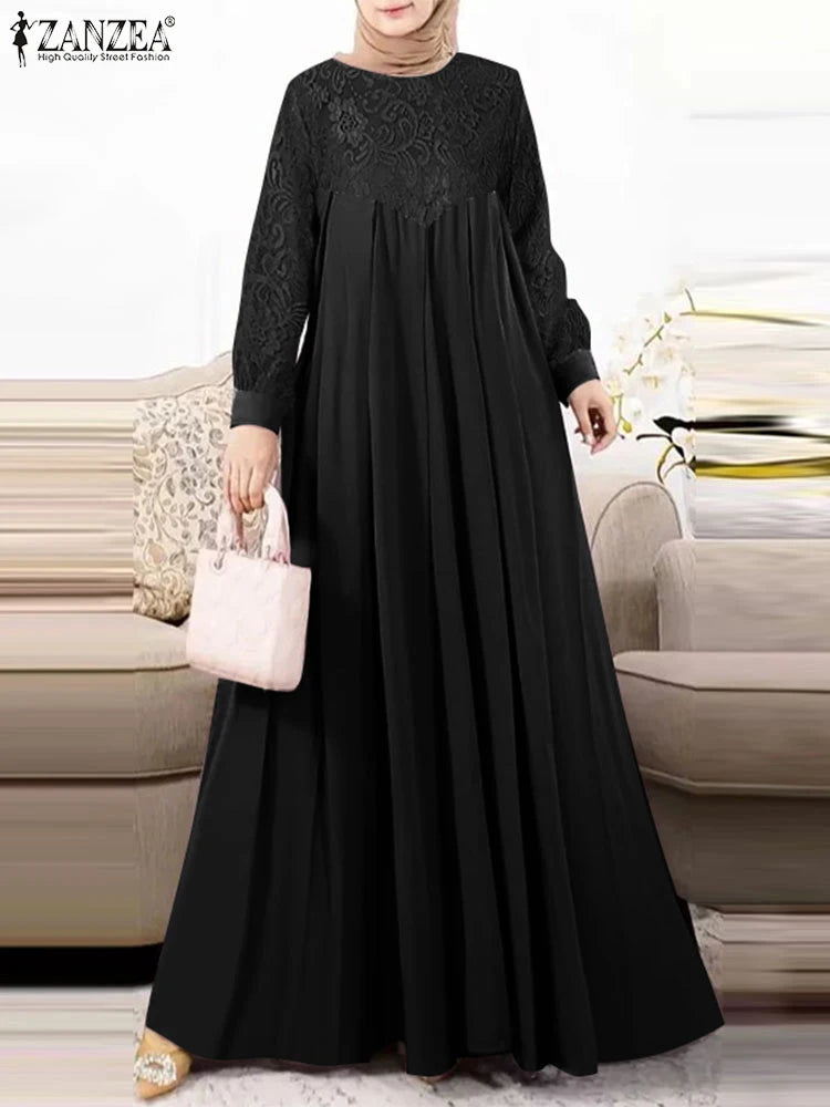 ZANZEA Elegant Loose  Abaya dress - Price MVR645/- Delivery 12-20 days