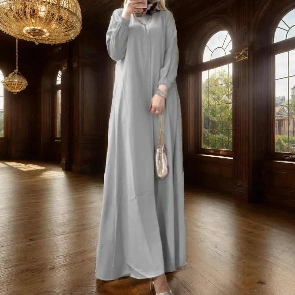 Loose Casual Cotton Linen Abaya Dress - Price MVR485/- Delivery 12-20 days