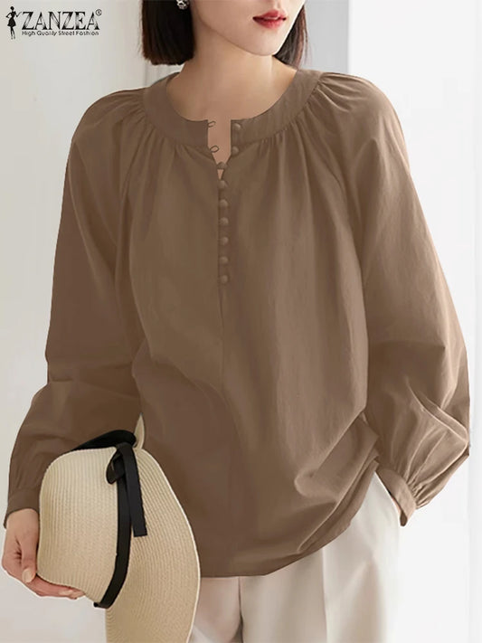 Long Sleeve Solid Blouse - Price MVR445/- Delivery 12-20 days