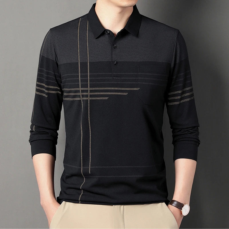 Men Long Sleeve Polo Shirt - Price MVR435/- Delivery 15-25 days