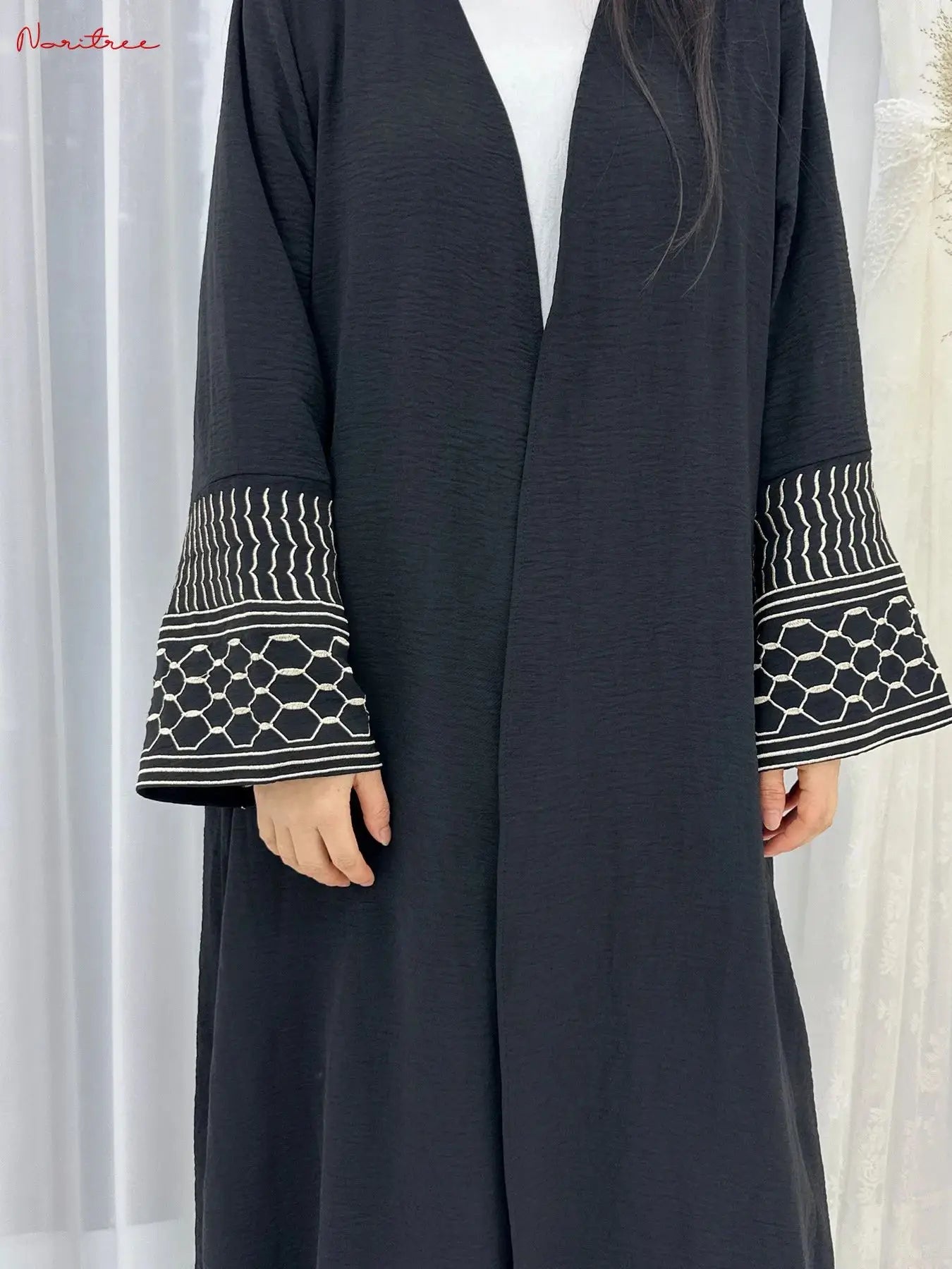 Fashion Embroidery Kimono  Abaya - Price MVR725/- Delivery 12-20 days