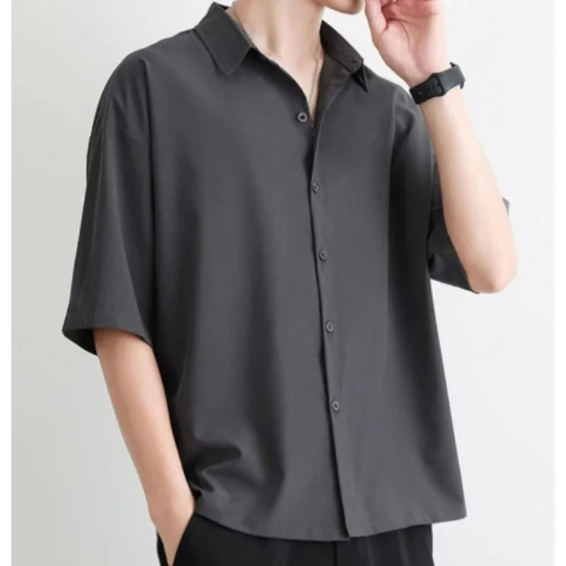 High-end Drape Ice Silk Shirt For Men - Price MVR475/- Delivery 15-25 days