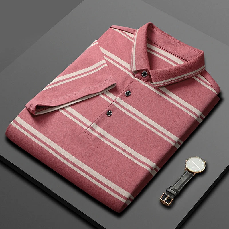 DESIGNER POLO SHIRT STRIPED - Price MVR455/- Delivery 12-25 days