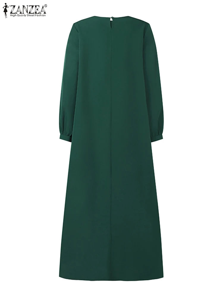 Long Sleeve O Neck Abaya Robes - Price MVR490/- Delivery 12-20 days