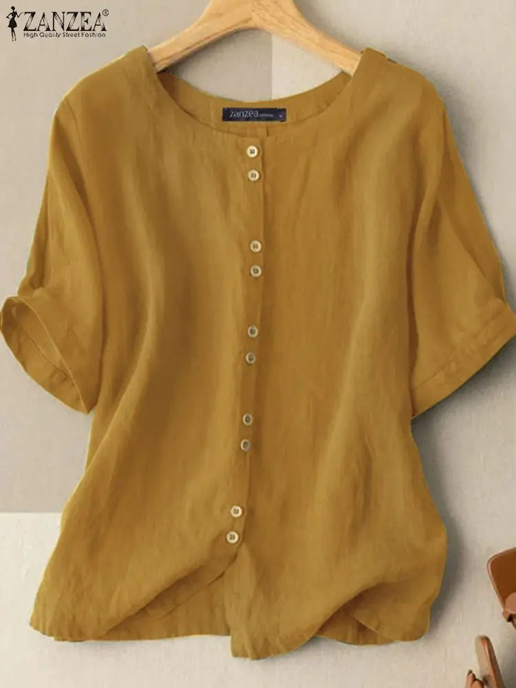 O Neck Short Sleeve Blouse - MVR385/- Delivery 12-20 days