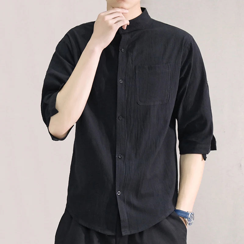 Trendy Cotton Linen  Shirt