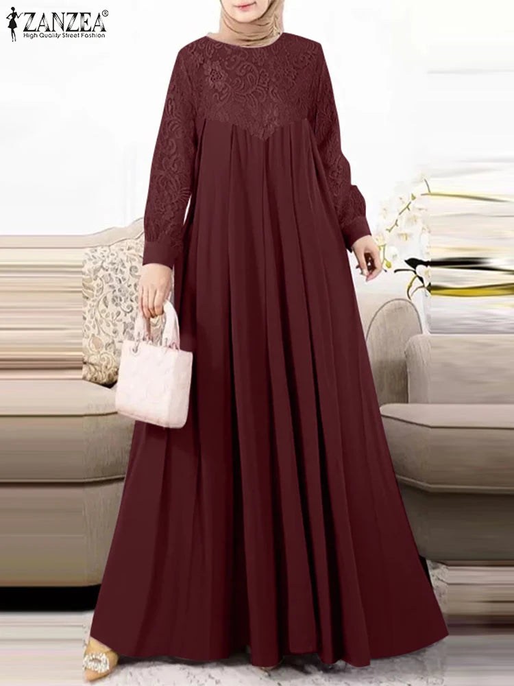 ZANZEA Elegant Loose  Abaya dress - Price MVR645/- Delivery 12-20 days