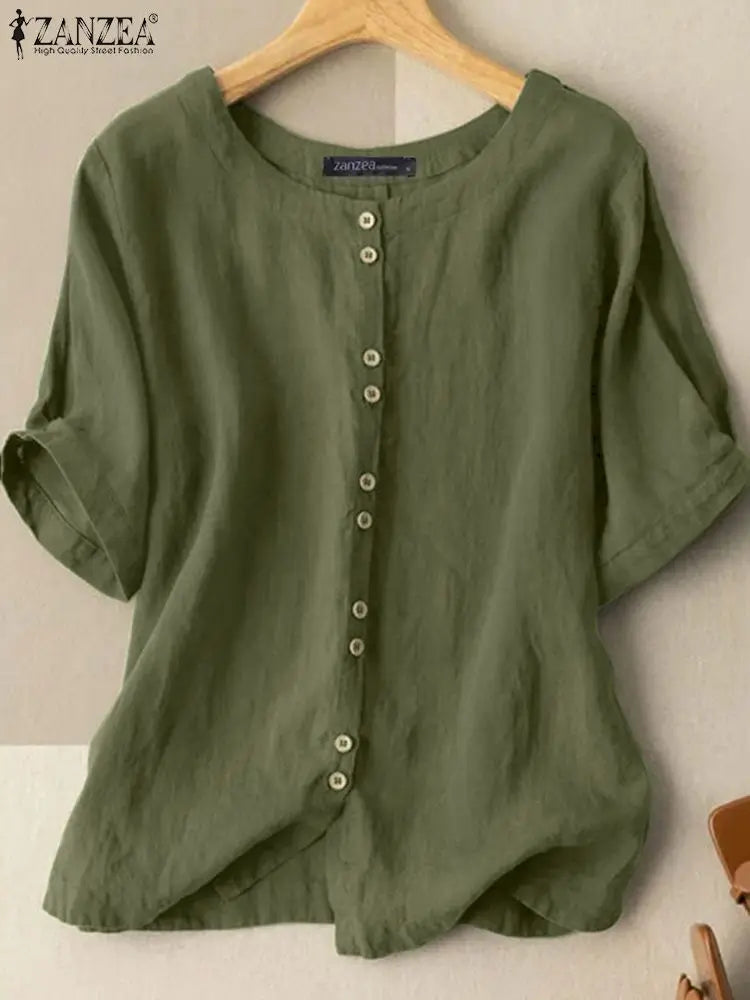 O Neck Short Sleeve Blouse - MVR385/- Delivery 12-20 days