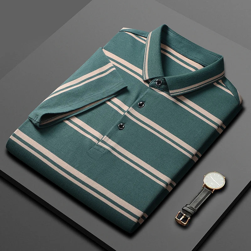 DESIGNER POLO SHIRT STRIPED - Price MVR455/- Delivery 12-25 days